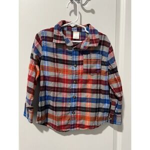 Gymboree Boys Plaid‎ Button Up Shirt Size 4T